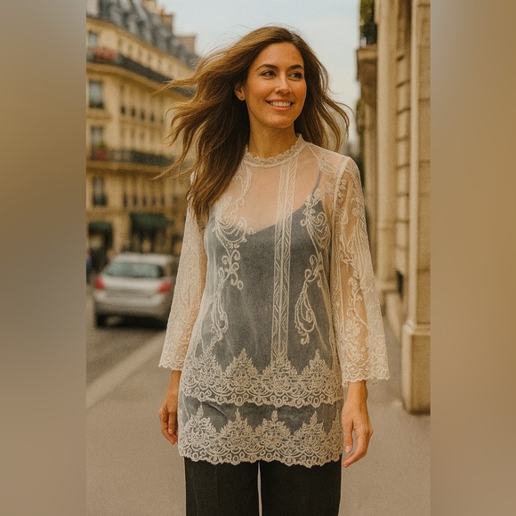 Dex Tops - DEX Lace Blouse sz L